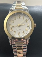 Accutime Two Toned Watch NEW BATTERY