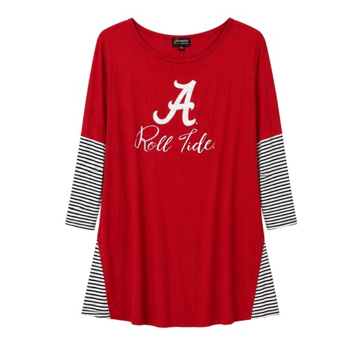 Gameday Couture Alabama Crimson Tide Roll Tide Striped Tunic Top Red XXL