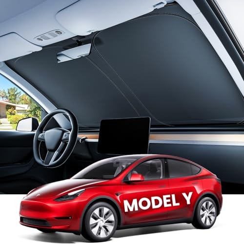 2025 Upgraded Tesla New Model Y (Juniper) Sunshade Windshield [Tailored Fit, 99%