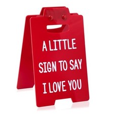 Valentines Gifts for Her Him - Romantic I Love You Sign Funny Table Desk Red