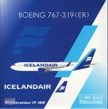 PHX11910 1:400 Phoenix Model IcelandAir B767-300ER Reg #TF-ISW 'Boreal Blue'