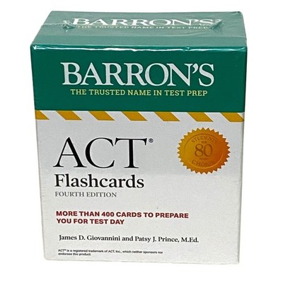 Barrons ACT Flashcards Fourth Edition Test Preparation Homeschool Educational