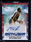 2024 Topps Chrome Basketball Red Geometric Refractor Metta World Peace #SLS-MW