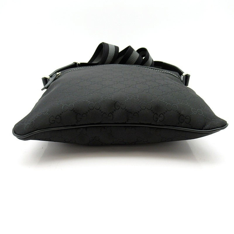 Gucci GG Nylon Shoulder Bag 449184 GG Nylon Leather Women s Shoulder Bag Black thumbnail 6