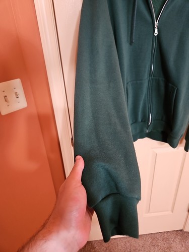 Mens Vintage Green Walt Disney World Mickey Mouse Zip Up Hoodie Size L - Picture 2 of 9