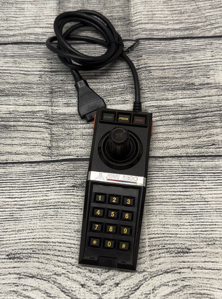 Atari 5200 Joystick Controller with Keypad, Wired Black for