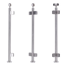 Słupki ze stali nierdzewnej z uchwytem szklanym i uchwytem na płytę zaciski szklane balustrada szklana