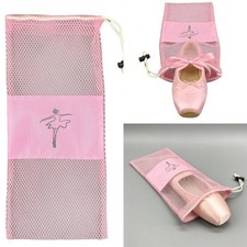 Efficient Shoe Organizers Mesh Drawstring Pouch For Travel Dance Shoe Storage