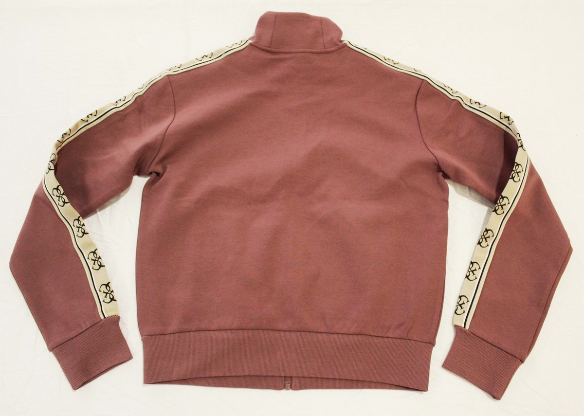 Guess Women's Full Zip Eco Britney Logo Tape Jacket AC2 Wine
