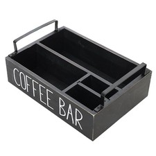 Countertop Desktop Kitchen Storage Multi Compartment Organizer Coffee Tea9269