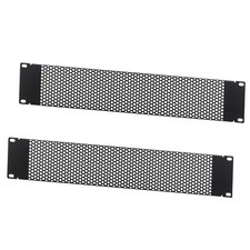 2 PCS 2U Vented Blank Panel Metal Rack Mount 19 Inch Server Rack Enclosure