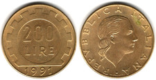 Italia 200 lire, 1991