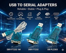 USB to RS232 DB9 FT232  PL2303 Serial Adapter Converter Cable Lot