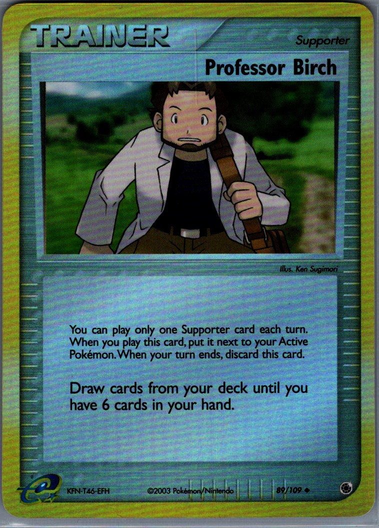 Professor Birch Reverse Holo Uncommon Ruby and Sapphire 89/109 NM