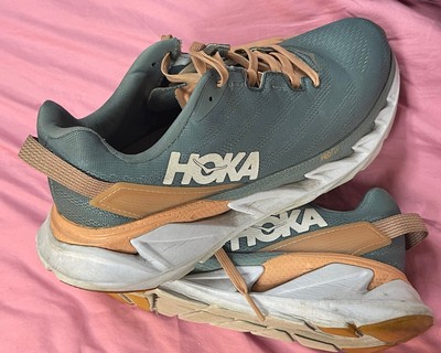 HOKA ONE ONE Elevon 2 Running Shoes Women s Size9.5 Gray Tan Lightweight Comfort