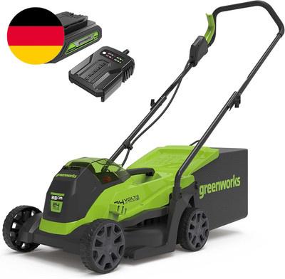 Greenworks 24V Kabelloser Akku Rasenmäher Mit Bürstenlosem Motor Für Kleinere Fl