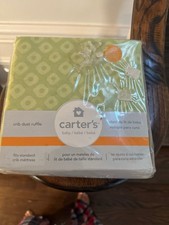 Carter  s crib dust ruffle fits standard crib mattress