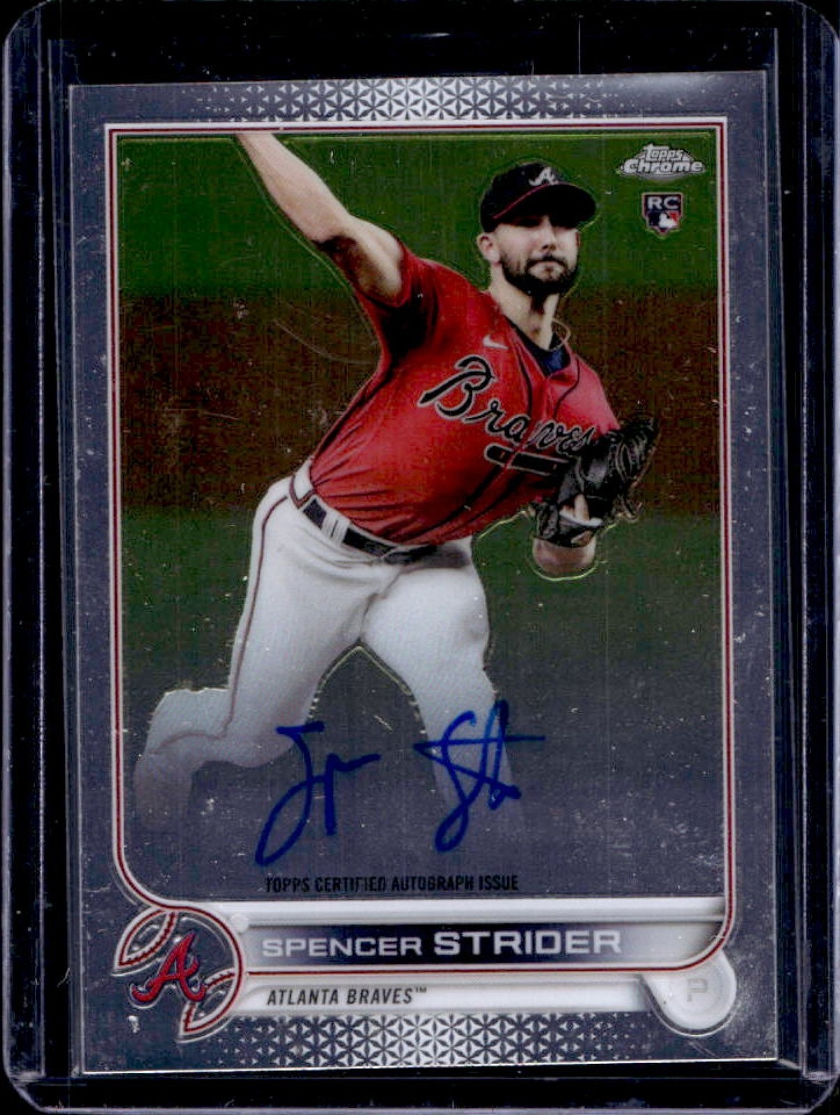 2022 Topps Chrome Spencer Strider Rookie Auto RC #RA-SS Braves