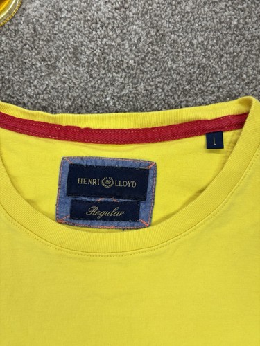 Henri Lloyd Shirt Mens Large Yellow Regular Fit Holiday Naitical Casuals Cotton - Picture 2 of 8