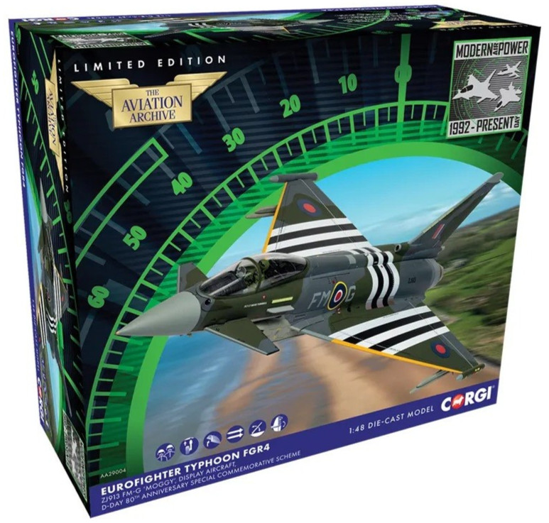Corgi Eurofighter Typhoon FGR4 Moggy -Anniversary Scheme 148 Airplane AA29004 41790₽