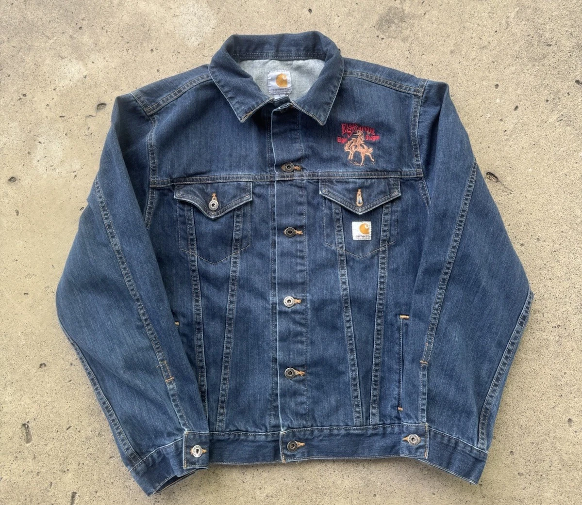 carhartt denim jean jacket products for sale | eBay
