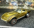 Hot Wheels Redline 1968 Original 16 Custom Corvette Gold, US Version