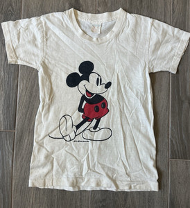 Vintage 70s Mickey Mouse T Shirt Tropic Togs All Cotton Child Size 8