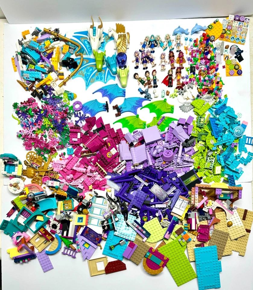 Enorme Lote Combinado LEGO Elfos con Minifiguras Dragones Mascotas Animales Castillos - 5 lb. Foto 4 de 4