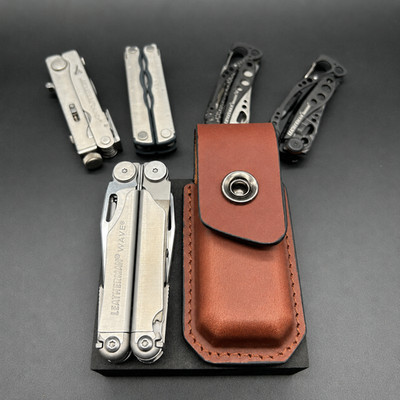 Handmade 4in Leather Sheath Belt Holster for Leatherman Multitool Aftermarket