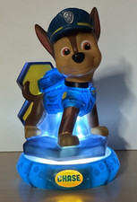 Paw Patrol Chase Night Light Battery Operated Figure Table Lamp Tested Works 9"