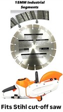 9'' Pro Turbo Segment 15mm Diamond blade fits Stihl TSA 230 CutQuik Cordless Cut