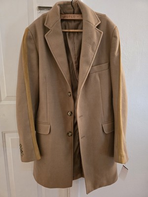 Men Wool Blazer  Autumn Winter Solid Color  Double-Sided Business Suit Jacket 