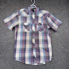 Wrangler Shirt Mens XL Multicolor Plaid Short Sleeve Snap Front Western Cowboy