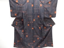 7639773: JAPANESE KIMONO / TSUMUGI / WOVEN KASURI