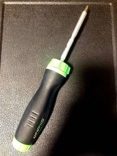 Snap-on SGDMRC4A Ratcheting Screwdriver Green Soft Grip Handle W/4 Bit [Used]