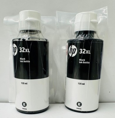 New Genuine HP 32XL Black 2PK Ink Bottles 135ml [1VV24AN]
