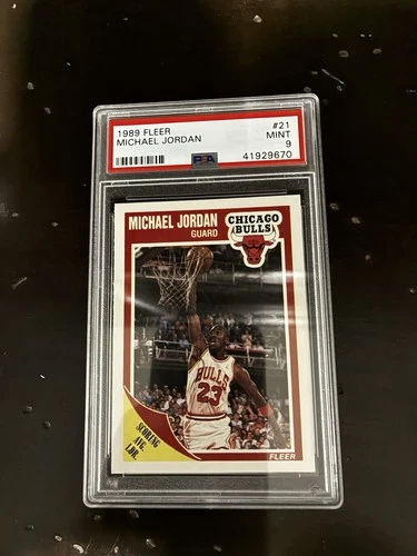 Fleer 1989-90 Michael Jordan #21 Chicago Bulls Base Set PSA 9 Basketball Card