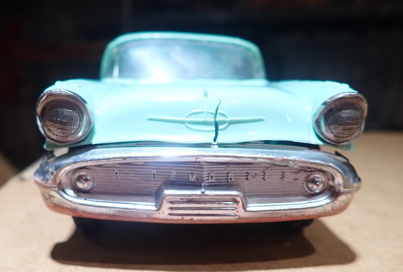 Jo-Han promo car 1957 Oldsmobile 98 4 door hardtop original light green