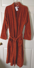 TowelSelections Melsimo Bath Robe Orange M/L 100 Turkish Cotton Terry Cloth NEW