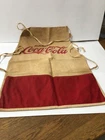 Vintage Drink Coca Cola Canvas Vendors Apron Red Pockets
