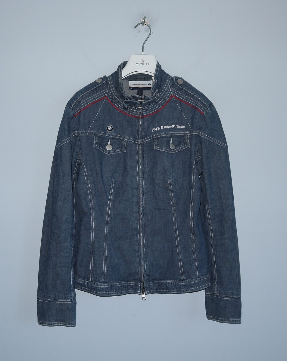 BMW Womens Rare Sauber F1 Team Formula 1 Racing Jeans Jacket Size