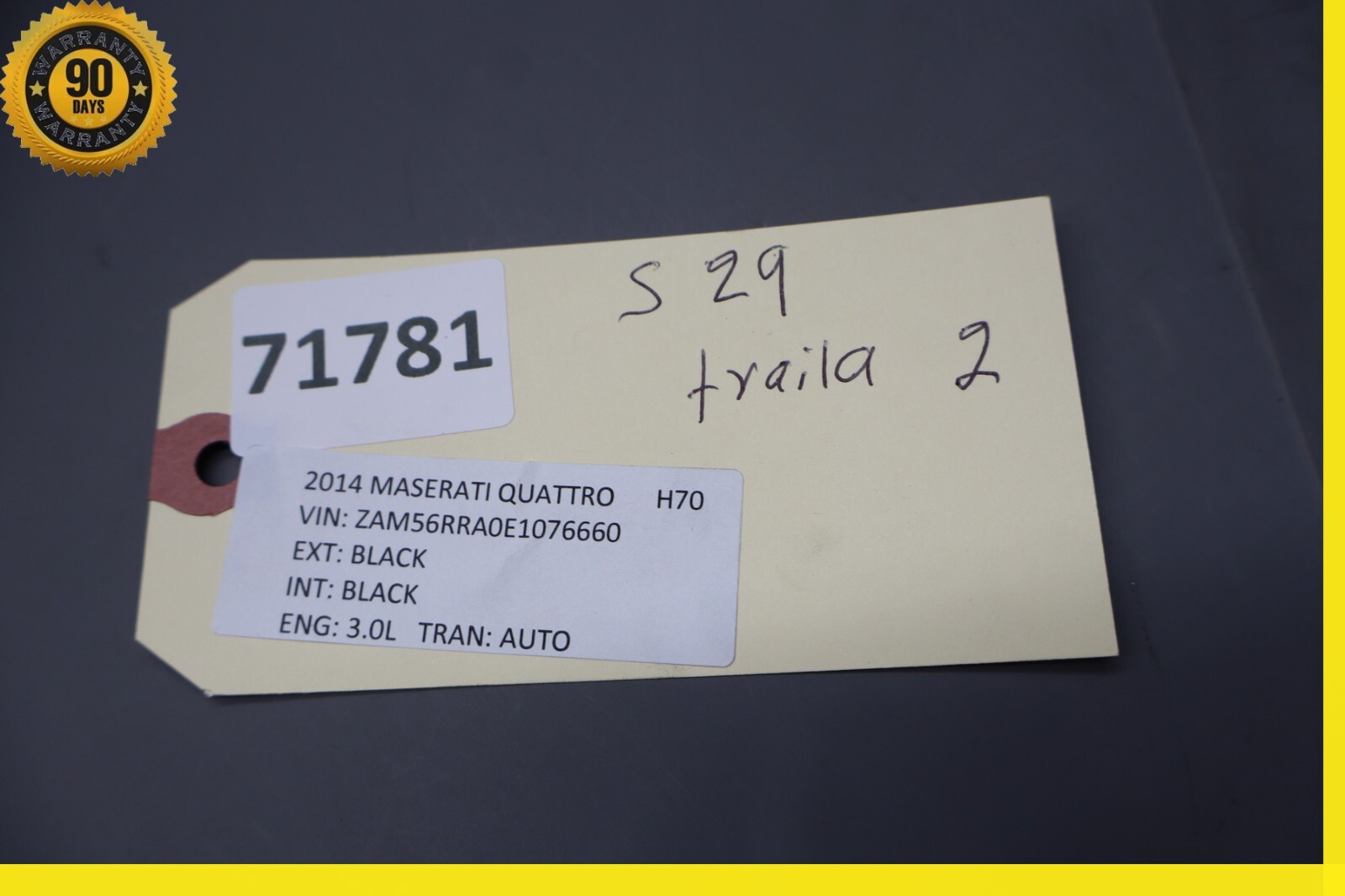 14-17 Maserati Quattroporte Front Left Driver Side Interior Door Panel Black Oem