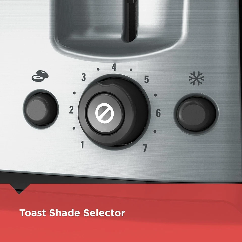 Stylish 4-Slice Toaster: Extra-Wide Slots and 7 Toast Shade Settings for Family - Image 4 of 4