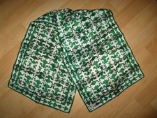 Vera Neumann Long Green White Scarf - Vintage Mid Century Modern Designer Scarve