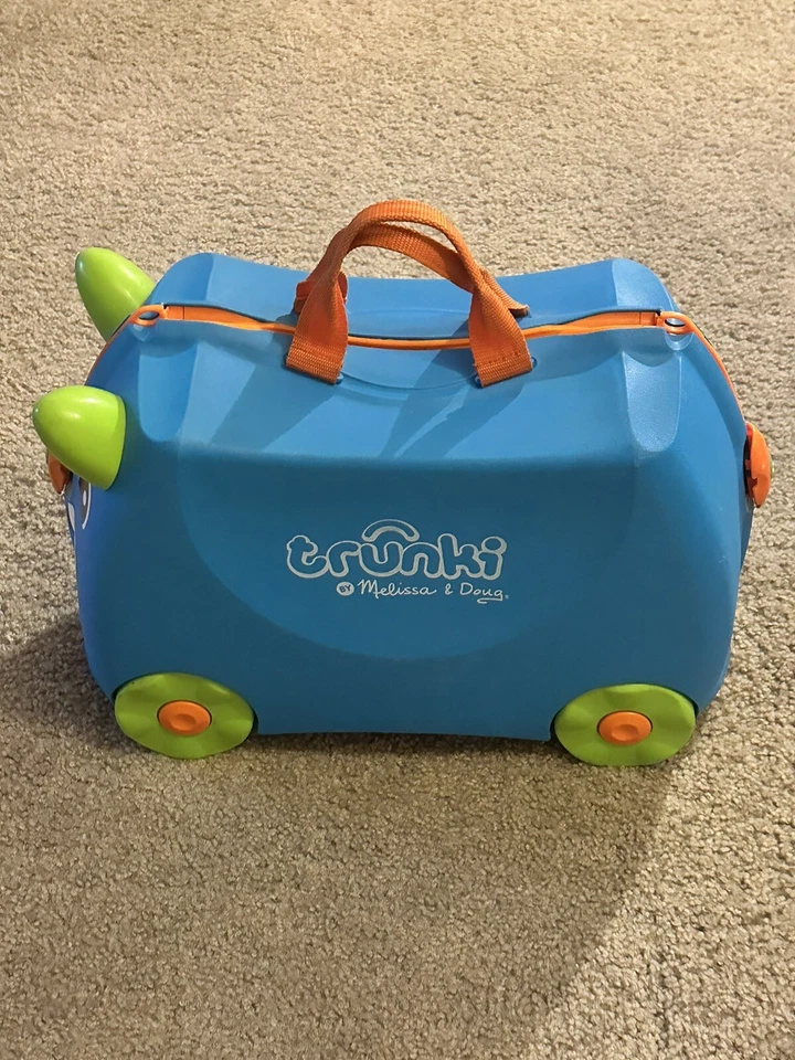 Maleta Trunki Melissa & Doug para niños con ruedas azul verde Terrance Foto 4 de 4