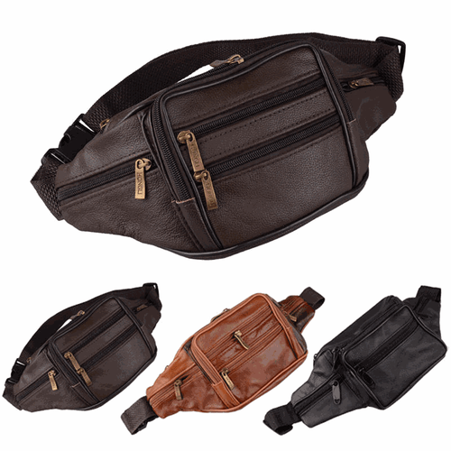 Neu Herren Leder Bum Tasche Geld Taille Gürtel Fanny Geldbörse Pack Hüfttasche Neu Reise - Bild 2 von 13