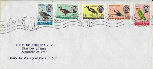 1967 ETHIOPIA BIRDS ON ILLUSTRATED FDC
