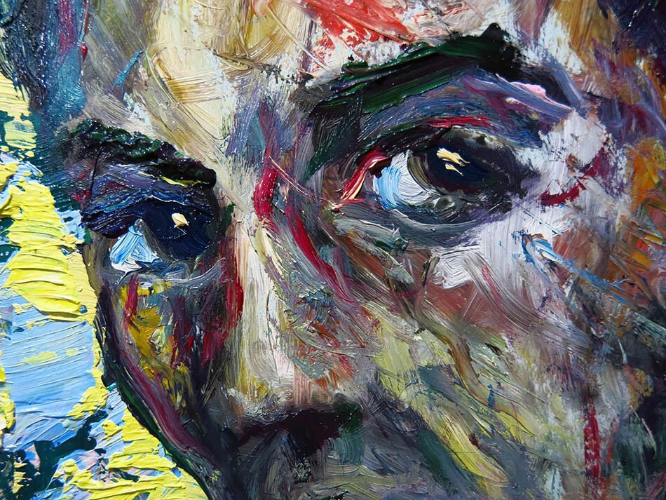 КАРТИНА МАСЛОМ█УНИКАЛЬНЫЙ ИМПРЕССИОНИЗМt ИСКУССТВО█ПОДПИСАННЫЙ АБСТРАКТНЫЙ█ОРИГИНАЛ █ПОРТРЕТ ПОП-ЧЕЛОВЕКА - Изображение 3 из 4