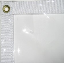 20 mil Heavy Duty PVC Canopy Tarp WHITE Vinyl Tent, Car Boat Cover, Movie Screen
