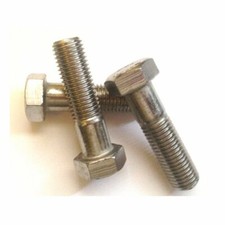 Hexagon Head Bolt Part Threaded Galvanised Mild Steel - DIN 931 - Various Sizes